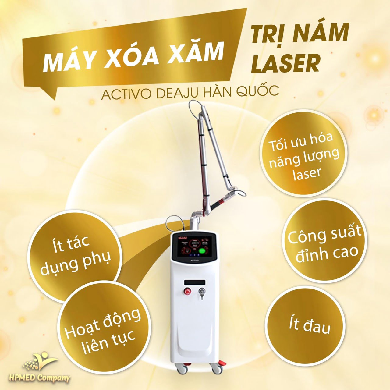 Máy Laser ACTIVO - Giải Pháp Xóa Xăm Trị Nám Hiện Đại Cho Spa Và Thẩm Mỹ Viện 2025