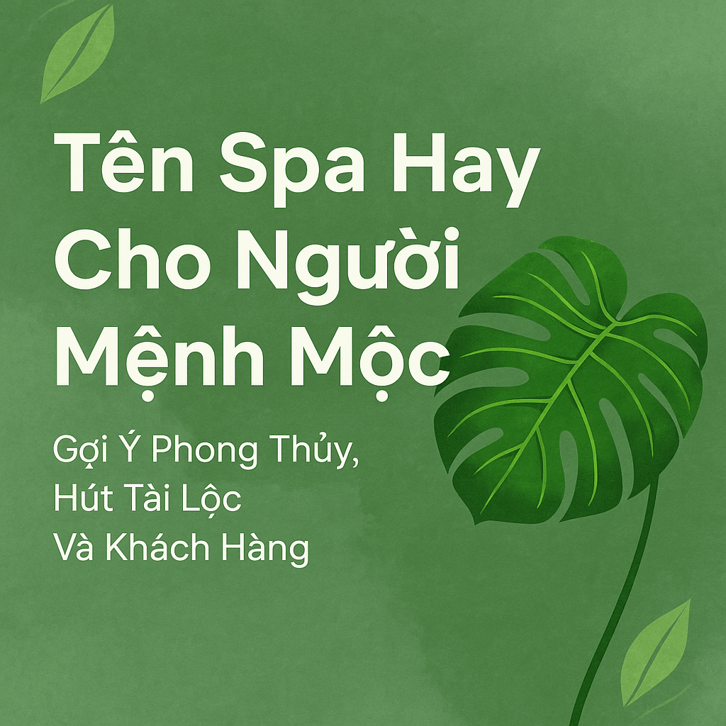 Tên Spa Hay Cho Người Mệnh Mộc