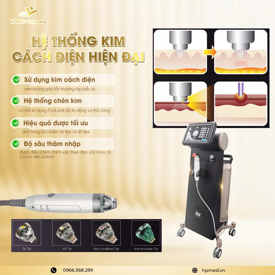 Máy Rf Vi Điểm Pinacle Cao Cấp Hàn Quốc