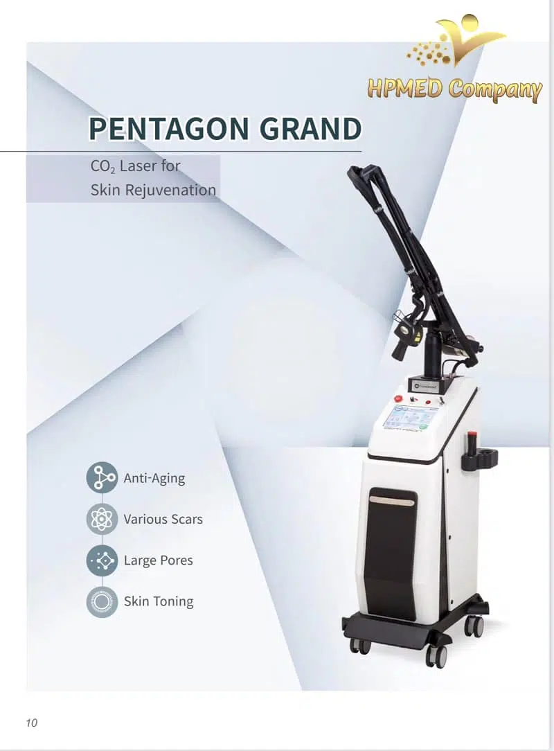 Máy Laser Co2 Fractional Pentagon Hàn Quốc Trị Sẹo Rỗ Rạn Da Cao Cấp